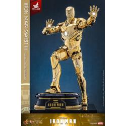 Iron Man Figura Movie Masterpiece Diecast 1/6 Iron Man Mark III (Gold Color Version) Hot Toys Exclusive 33 cm