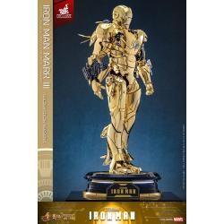 Iron Man Figura Movie Masterpiece Diecast 1/6 Iron Man Mark III (Gold Color Version) Hot Toys Exclusive 33 cm