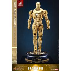 Iron Man Figura Movie Masterpiece Diecast 1/6 Iron Man Mark III (Gold Color Version) Hot Toys Exclusive 33 cm
