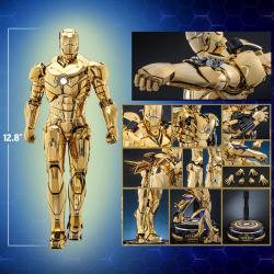 Iron Man Figura Movie Masterpiece Diecast 1/6 Iron Man Mark III (Gold Color Version) Hot Toys Exclusive 33 cm