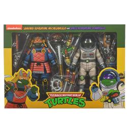 Set 2 figuras Space Adventure Donatello &#38; Samurai Adventure Michelangelo Tortugas Ninja 18cm