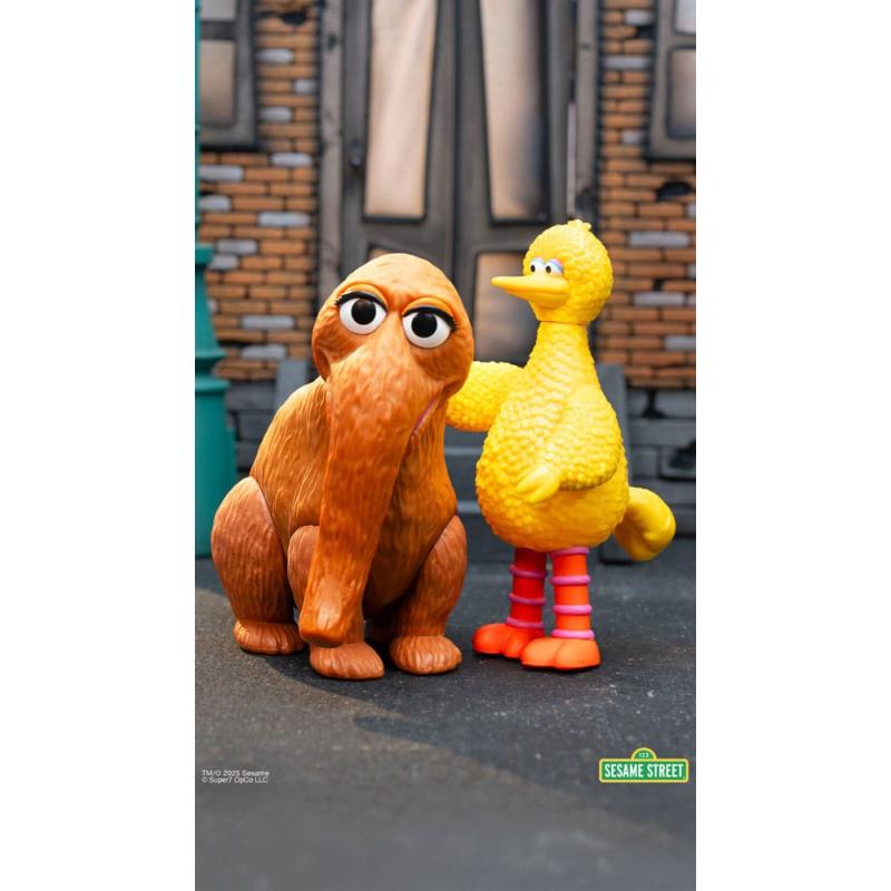 Sesame Street Pack de 2 Figuras ReAction Big Bird and Mr. Snuffleupagus 10 cm