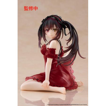 Date A Live V Estatua PVC Desktop Cute Figure Kurumi Tokisaki Nightwear Ver. Renewal 13 cm