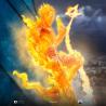 Fantastic Four Estatua 1/10 Art Scale Human Torch 30 cm
