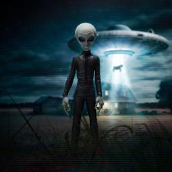 I want to Believe Estatua 1/10 Art Scale Alien Grey 21 cm