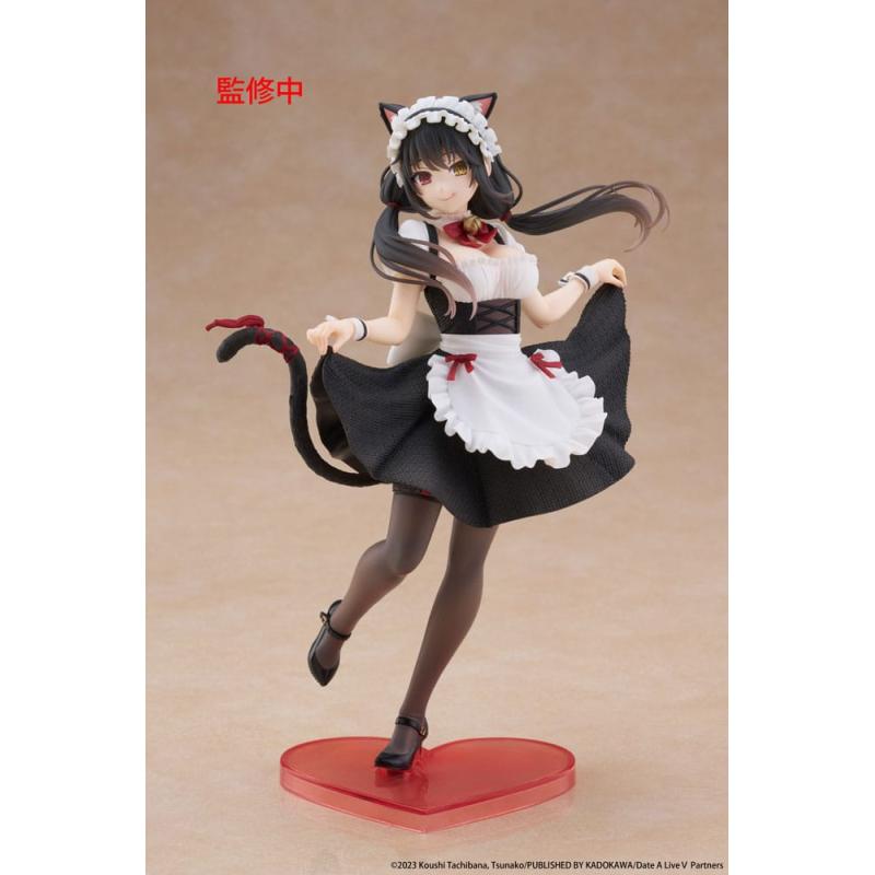 Date A Live V Estatua PVC Coreful Kurumi Tokisaki Cat Ear Maid Ver. 18 cm
