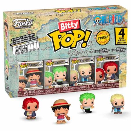 Blister 4 figuras Bitty POP One Piece Luffy