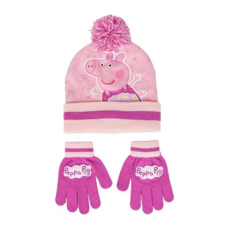 Set gorro y guantes Peppa Pig