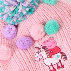 Conjunto gorro guantes braga cuello Peppa Pig