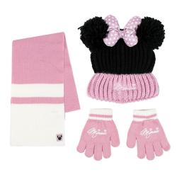 Conjunto gorro guantes braga cuello Minnie Disney