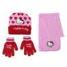 Conjunto gorro guantes braga cuello Hello Kitty