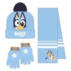Conjunto gorro guantes braga cuello Bluey