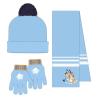 Conjunto gorro guantes braga cuello Bluey