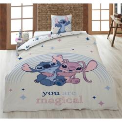 Funda nordica Angel &#38; Stitch Disney cama 90cm policotton