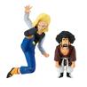 Set 2 figures Android 18 &#38; Mr. Satan Match Makers Dragon Ball Z 11-8cm