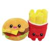 Pakc de 2 peluches Yummis Together Burger & Fries in Take Away Bag 21 cm