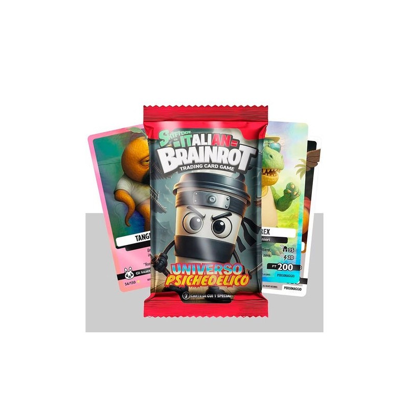Sobre 7 Cartas coleccionables Universo Psichedelico Skifidol Italian Brainrot Italiano surtido