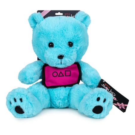 El juego del calamar Peluche Teddy Bear con embalaje de tarjeta de respaldo 25 cm
