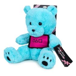 El juego del calamar Peluche Teddy Bear con embalaje de tarjeta de respaldo 25 cm