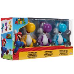 Blister 3 figuras Yoshi Super Mario Bros 10cm
