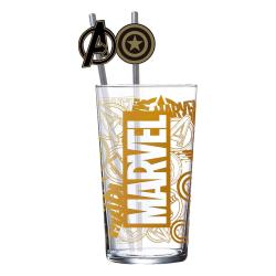 Marvel Vaso Tumbler con pajitas Logo & Avengers 485 ml