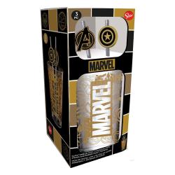 Marvel Vaso Tumbler con pajitas Logo & Avengers 485 ml