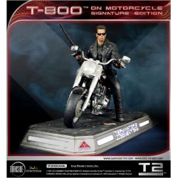 Terminator 2Estatua T-800 On Motorcycle Limited Signature Edition 70 cm
