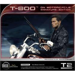 Terminator 2Estatua T-800 On Motorcycle Limited Signature Edition 70 cm