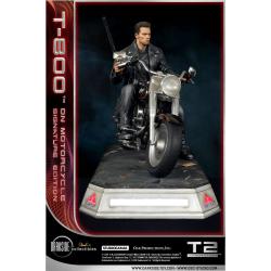 Terminator 2Estatua T-800 On Motorcycle Limited Signature Edition 70 cm