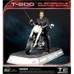 Terminator 2Estatua T-800 On Motorcycle Limited Signature Edition 70 cm