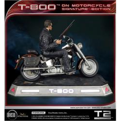 Terminator 2Estatua T-800 On Motorcycle Limited Signature Edition 70 cm