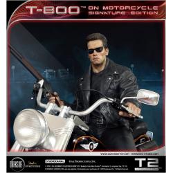 Terminator 2Estatua T-800 On Motorcycle Limited Signature Edition 70 cm