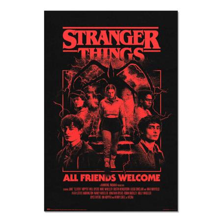 Poster All Friends Welcome Stranger Things