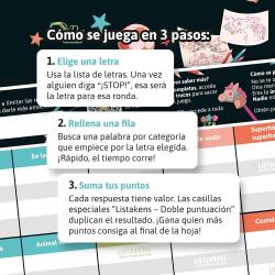 Juego mesa Listos Listas y Listakens Junior español