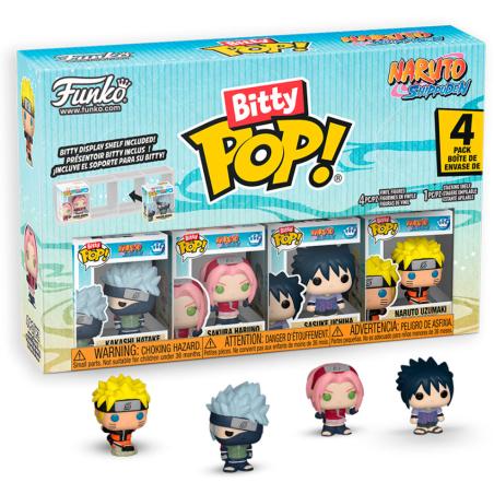 Blister 4 figuras Bitty POP Naruto Shippuden Team 7