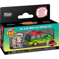 Figura Bitty POP Ride Jurassic Park Dr. Alan Grant and Jurassic Suv