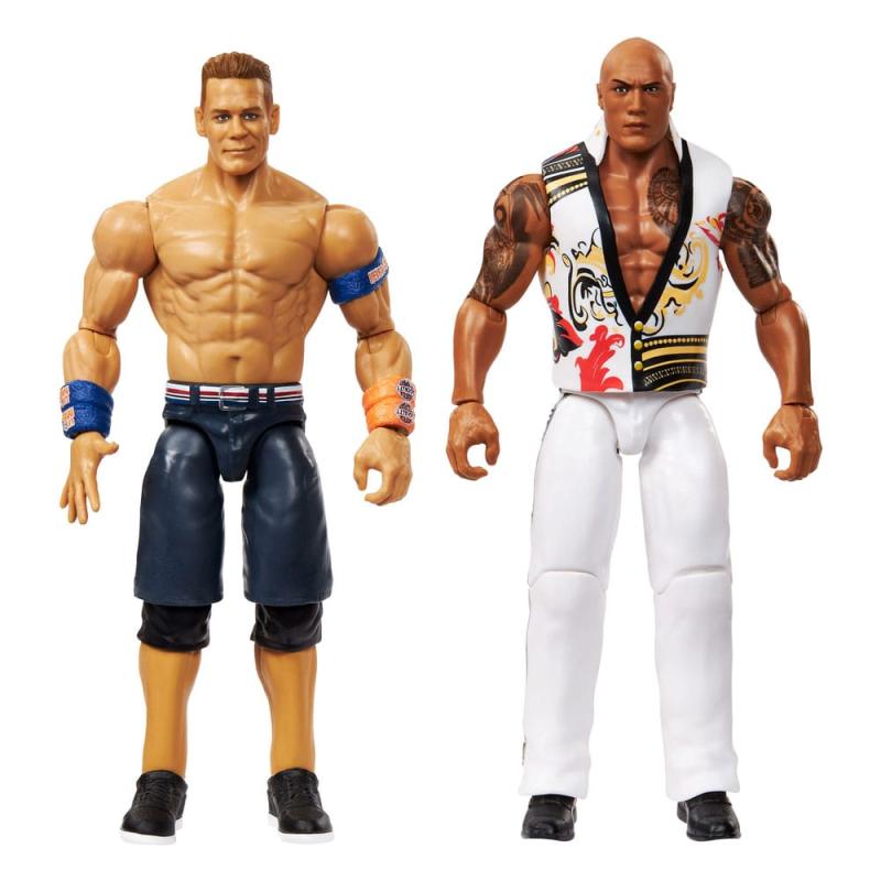 WWE Main Event Showdown Figuras The Rock Final Boss vs John Cena 2-Pack 15 cm