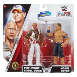 WWE Main Event Showdown Figuras The Rock Final Boss vs John Cena 2-Pack 15 cm