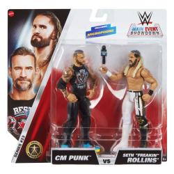 WWE Main Event Showdown Figuras CM Punk vs Seth "Freakin" Rollins 2-Pack 15 cm