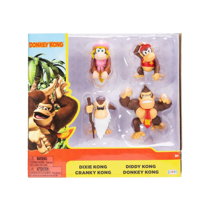 Blister 4 figuras Donkey Kong 6cm
