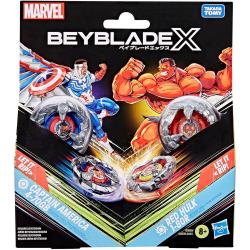 Juego Kit Inicial Capitan America 4-70GB & Red Hulk 1-80R Beyblade X