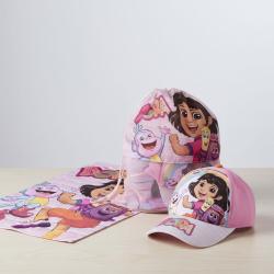 Set toalla + saco + gorra Dora la Exploradora