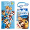 Set toalla + gafas natacion Patrulla Canina Paw Patrol
