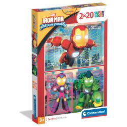 Puzzle Iron Man y Su Superequipo Marvel 2x20pzs