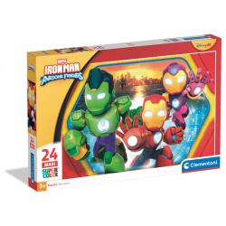 Puzzle Maxi Iron Man y Su Superequipo Marvel 24pzs