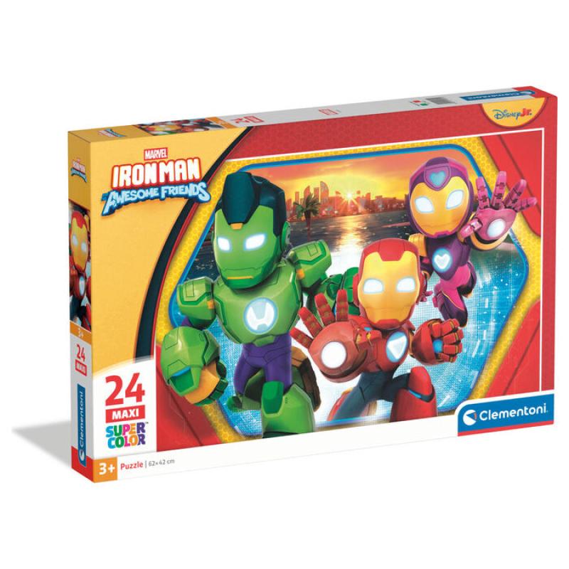 Puzzle Maxi Iron Man y Su Superequipo Marvel 24pzs