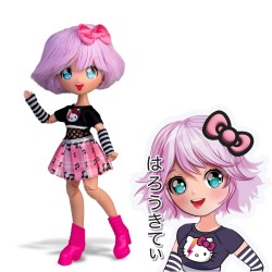 MUÑECA MANGA HELLO KITTY TEDDY ROCK HKTF0000 FAMOSA