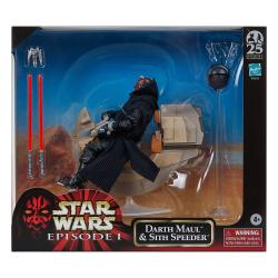 Star Wars Episode I Black Series Vehículo con Figura Darth Maul & Sith Speeder 25th Anniversary