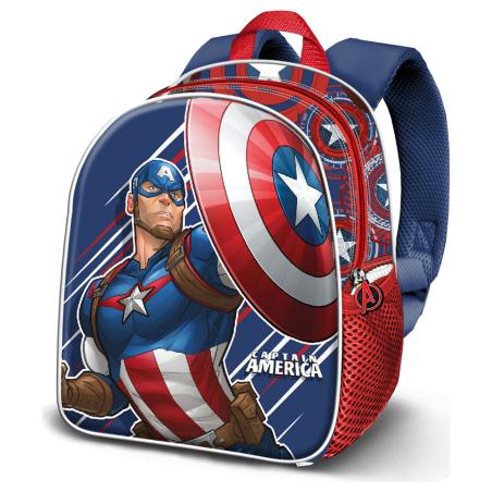 Mochila 3D First Capitan America Marvel 31cm