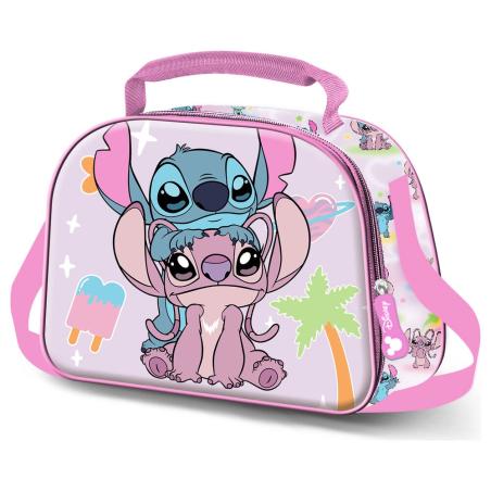 Bolsa portameriendas 3D Couple Angel & Stitch Disney